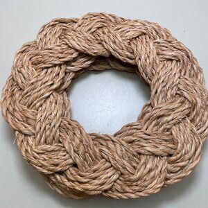 Handwoven Natural Straw Decorative Wreath 11.5”Diameter set of 3